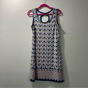 Max Studio Blue and White Sleeveless Sundress